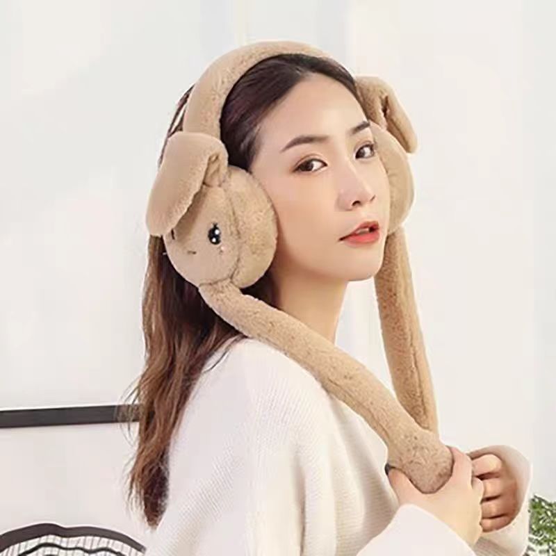 Cute Movable Rabbit-ear Warm Earflap Hat For Kids