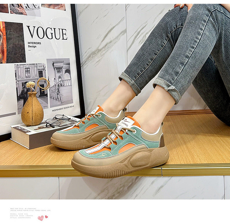 All-matching Women's Casual Flat Shoes Thick Bottom