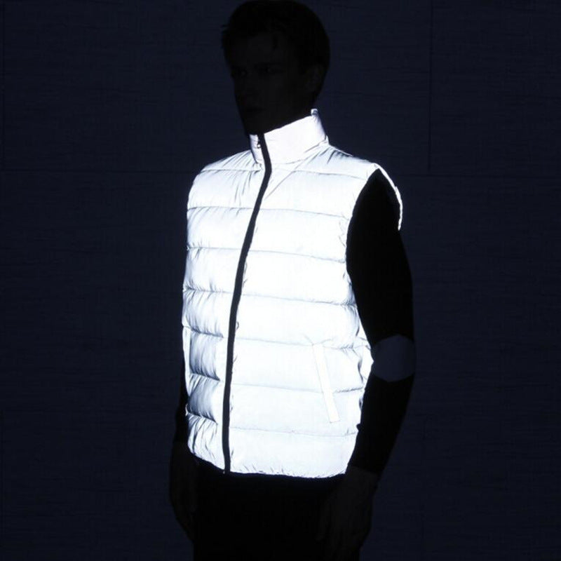 Efterår Vinter Refleksvest Herre Slim Frakke Frakke Plus Size Vest
