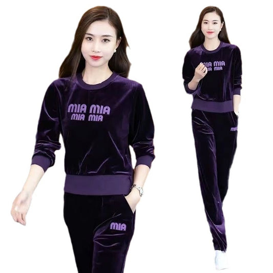 New Stylish Foreign-style Slim-fit High-end Running Two-piece Set
