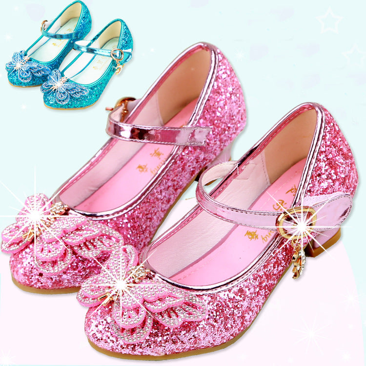 New Rhinestone Bow Girls High Heel