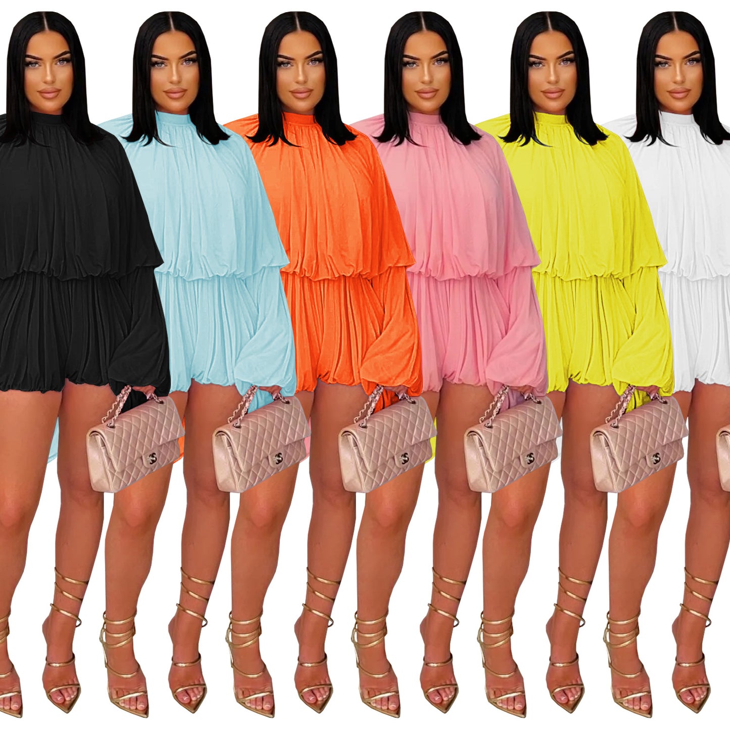 Women's Wear Casual Pleated Jumpsuit