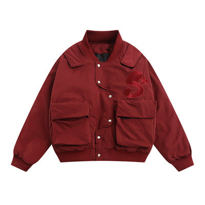 Loose Versatile Baseball Uniform Cotton-padded Jacket