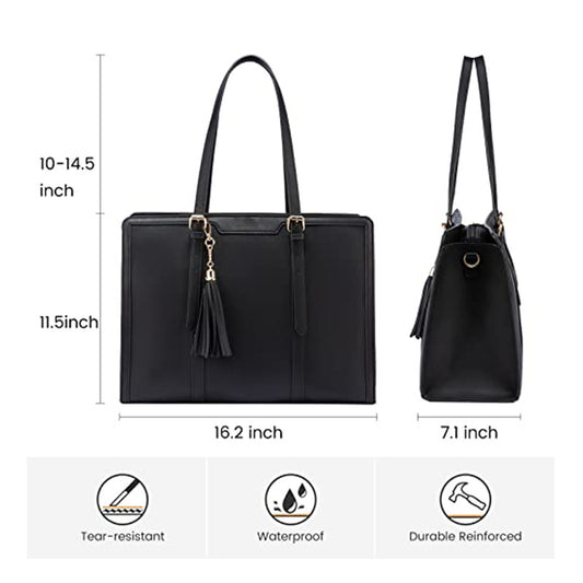 Women's Computer Shoulder Bag Leather Laptop Bag