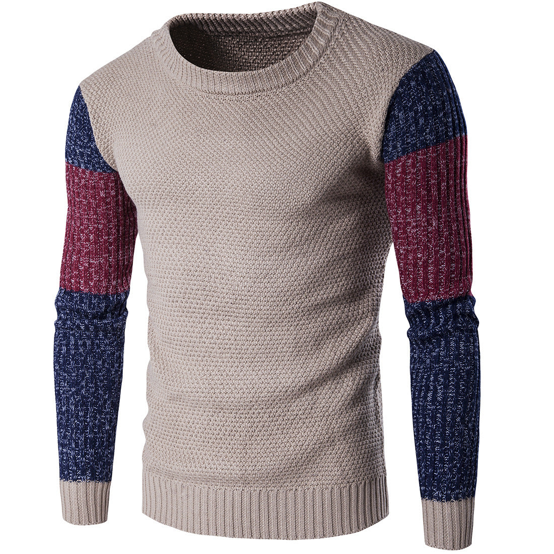European And American Men's Sweater Fashionable Color Matching For Warmth