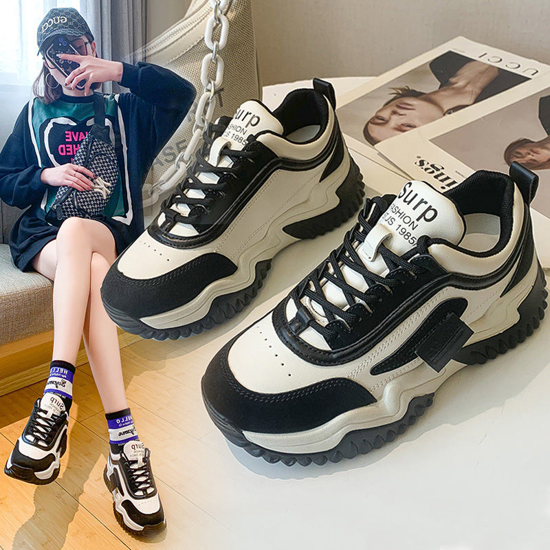 Moderigtig all-match internetberømthed stegte gade-studerende tykbundet øget fritids-sneaker