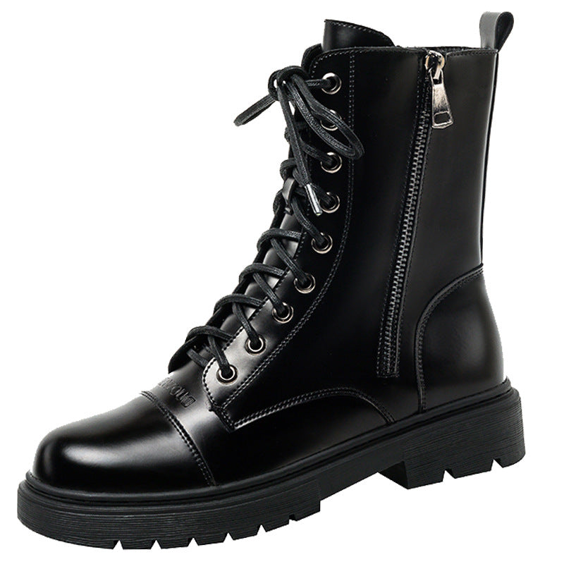 British style thick-soled spring and autumn single boots