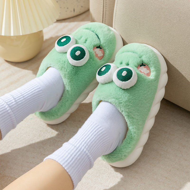 Cotton Slippers Women's Home Thick Bottom And Warm Keeping Non-slip