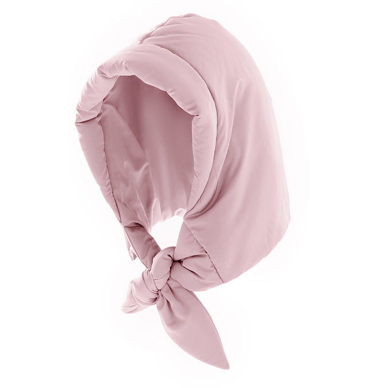 Personality Women's Literary Down Cotton Hat Windproof Ear Protection