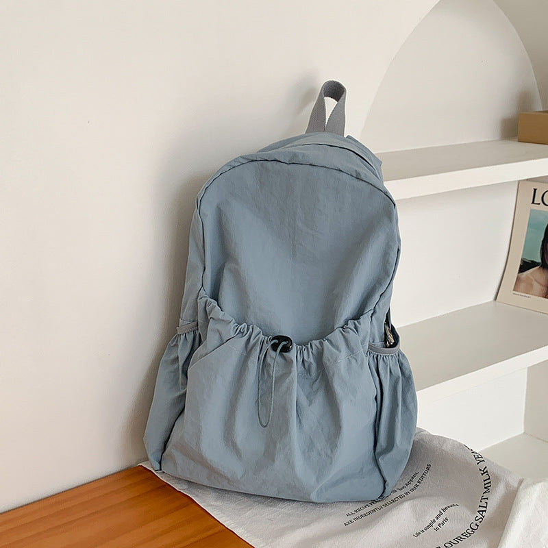 Korean Style Large Capacity Nylon Backpack Girls Ins Lightweight Leisure Commute Simple