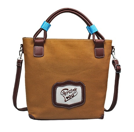 Embroidered canvas bag