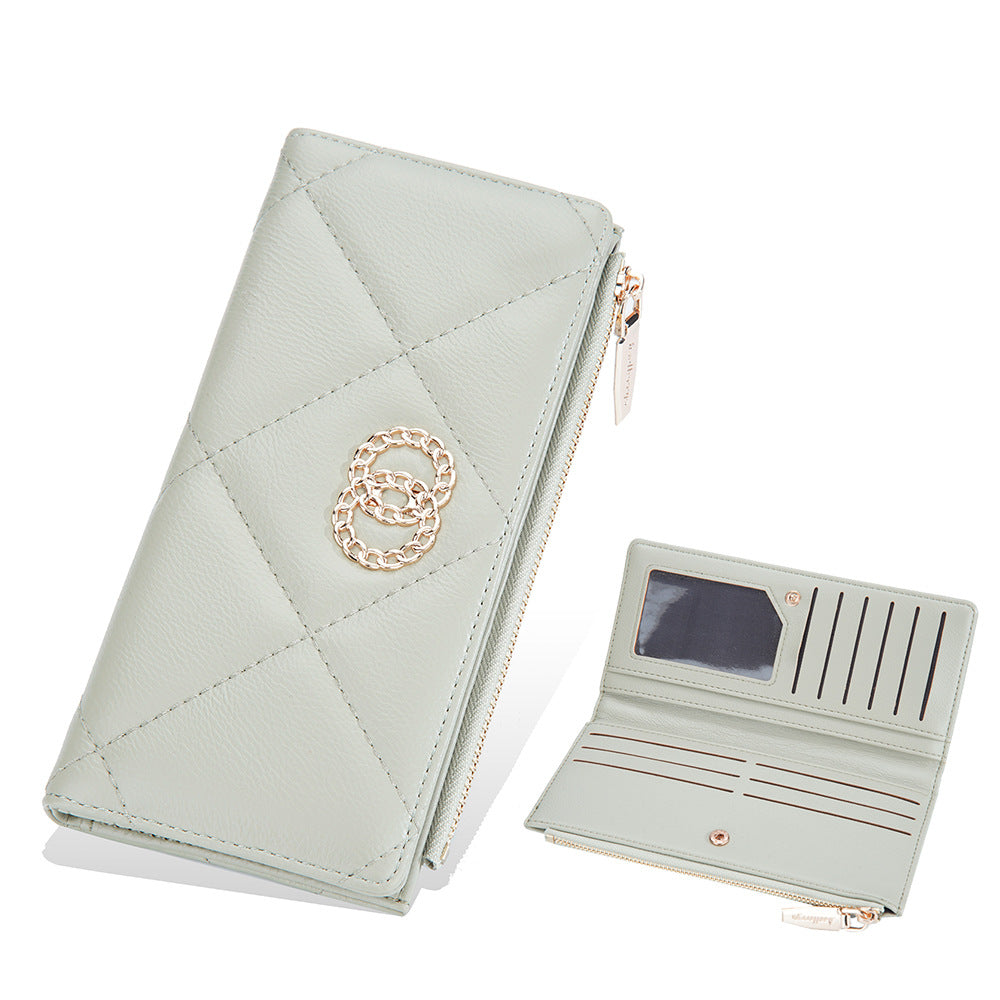 Ny Tegnebog Dame Lang Lynlås Møntpung Flere Kortpladser Tegnebog Dame Koreansk Clutch