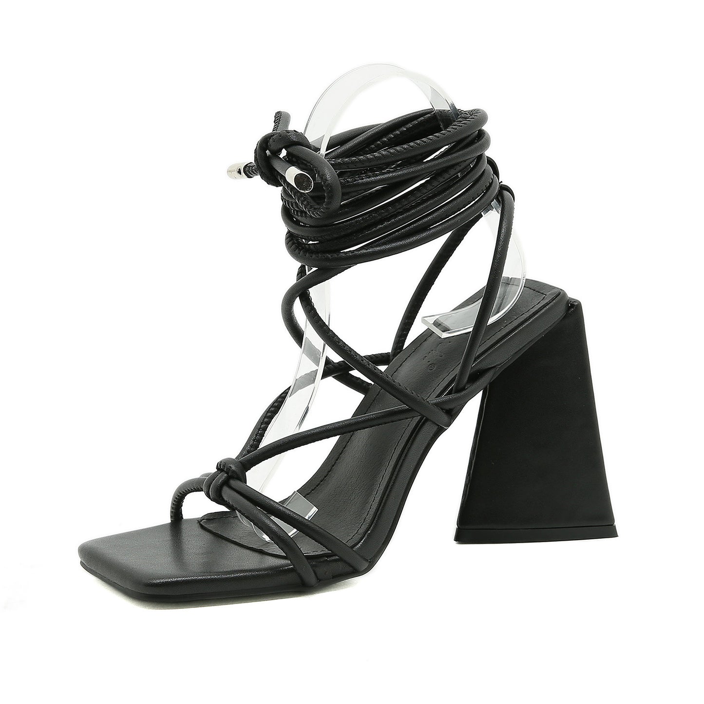 New Style Roman Style Triangle 11CM Ankle Strap High Heel Sandals