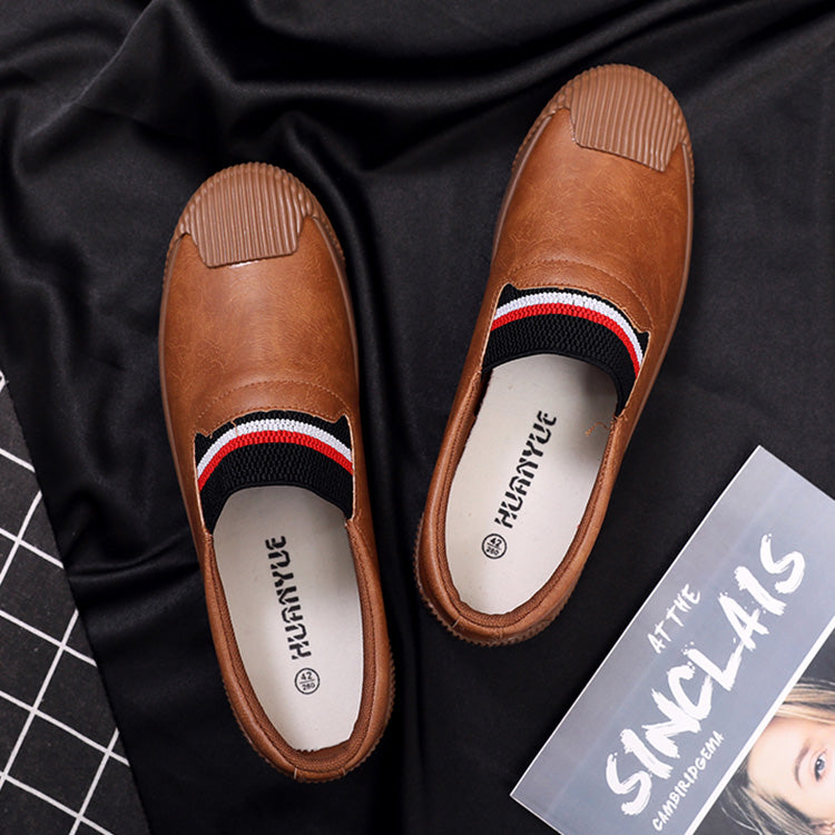 Pedal leather with soft sole driving shoes