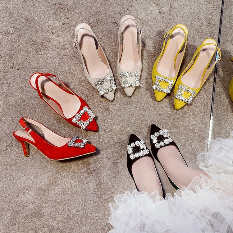 New Korean high-heeled shoes with pointed toes