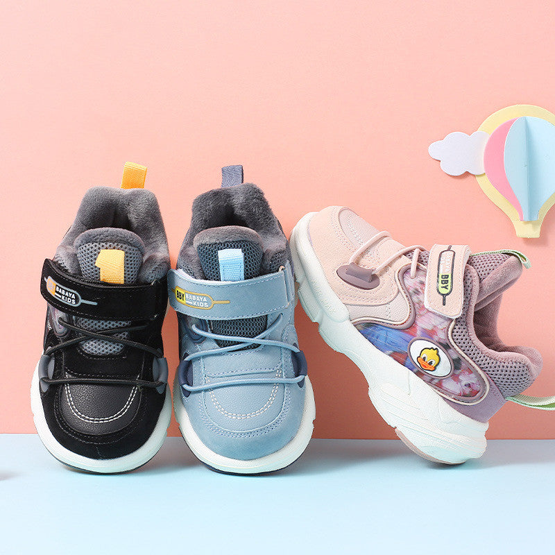 Girls Plus Cashmere Sports Cotton Shoes