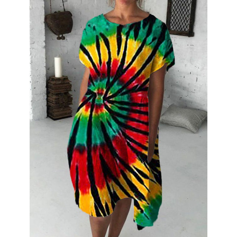 Summer Women's Fashion Print Dress