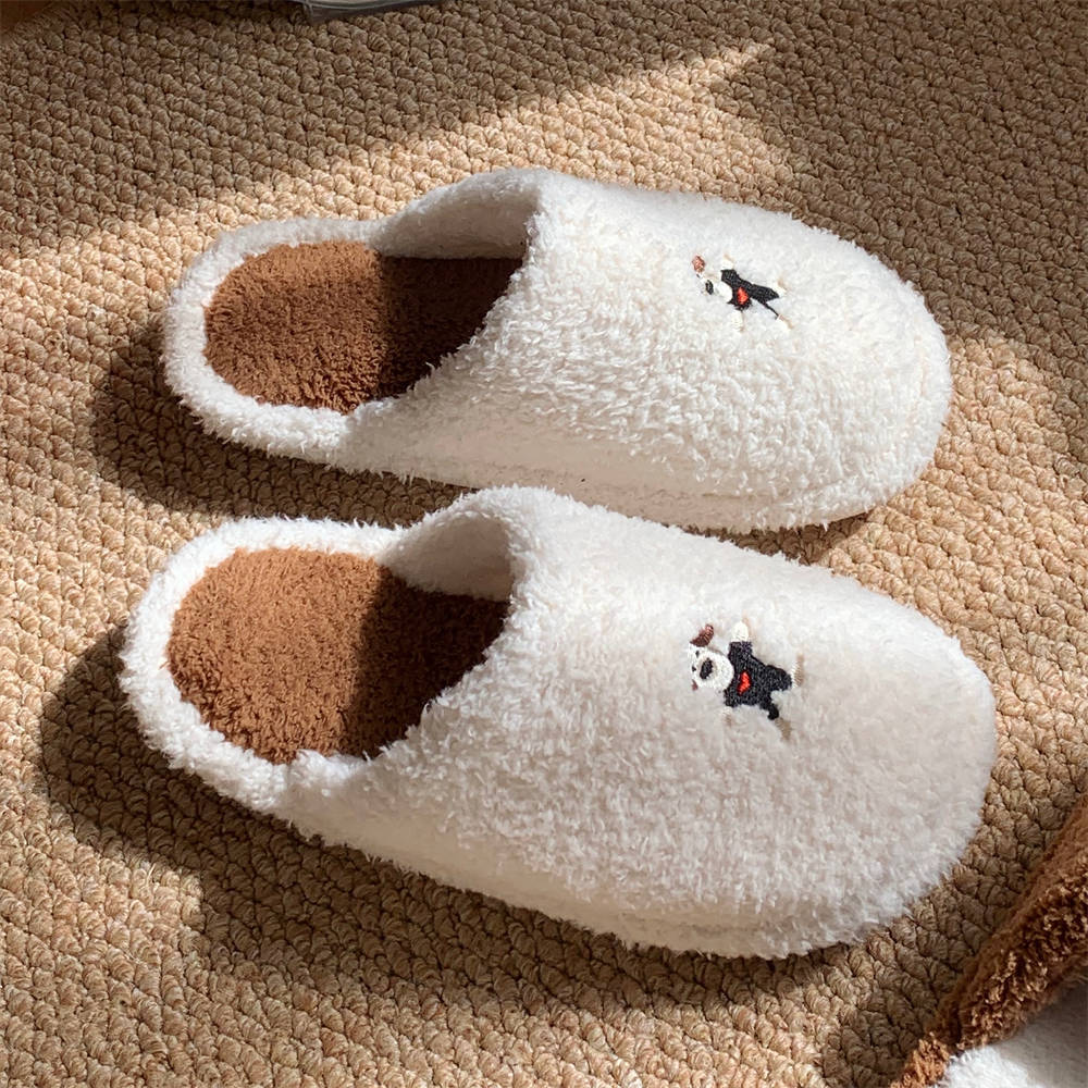 Closed Toe Home Warm Comfortable Cute Fluffy Slippers