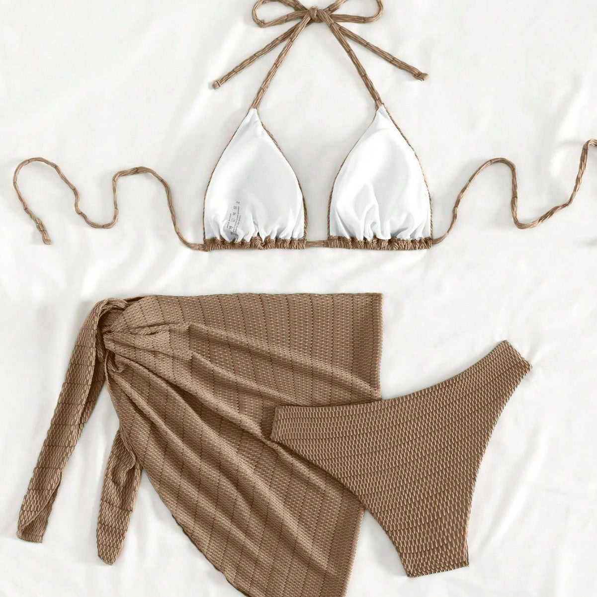 European And American Three-Piece Bikini Set Lace-Up One-Piece Swimsuit