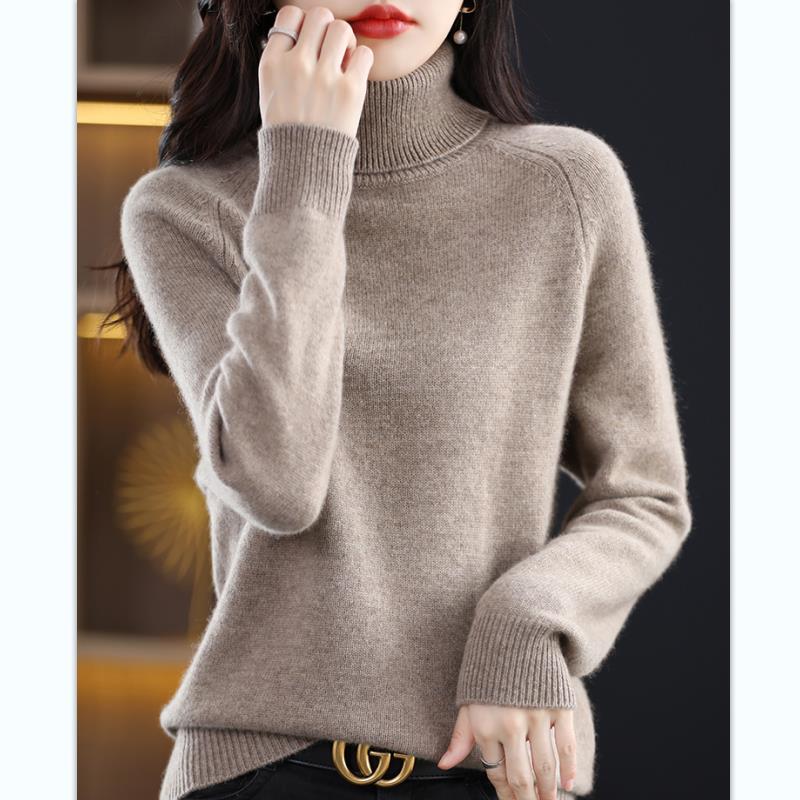 Løs, tyk langærmet sweater til kvinder i store størrelser