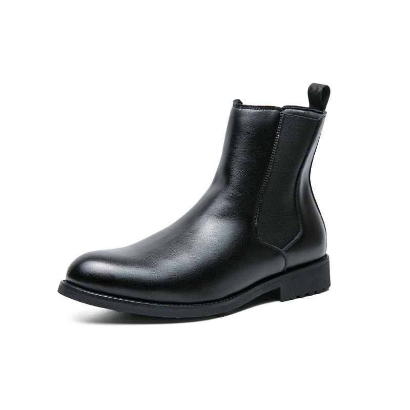 Men's Korean-style Trendy High Top Leather Shoes
