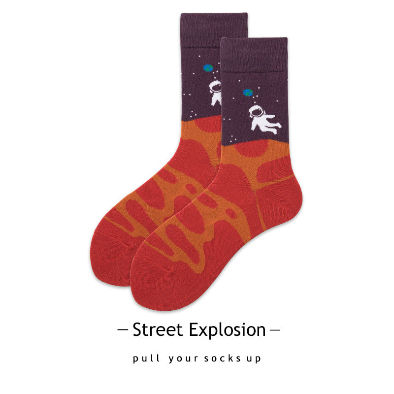 Cartoon Jacquard Sports Skate Socks
