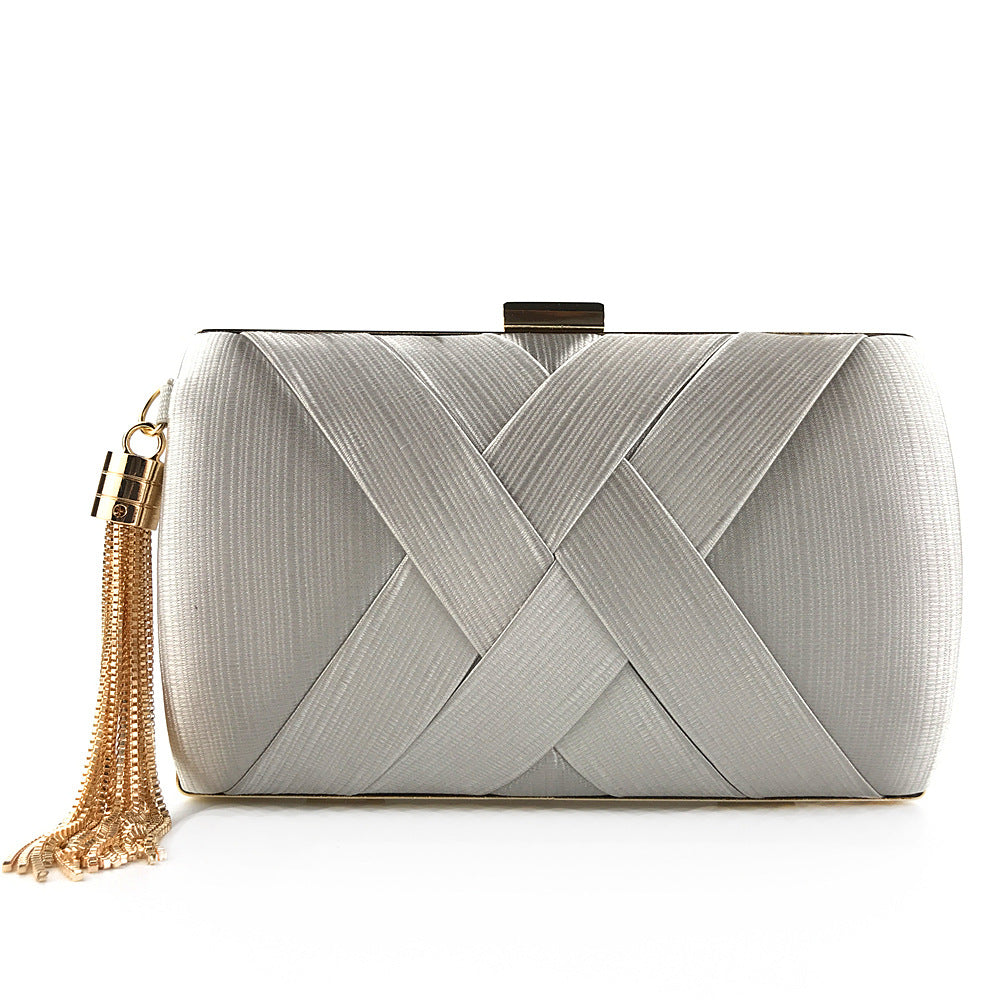 Aftenselskab Satin Mode Kvast Clutch