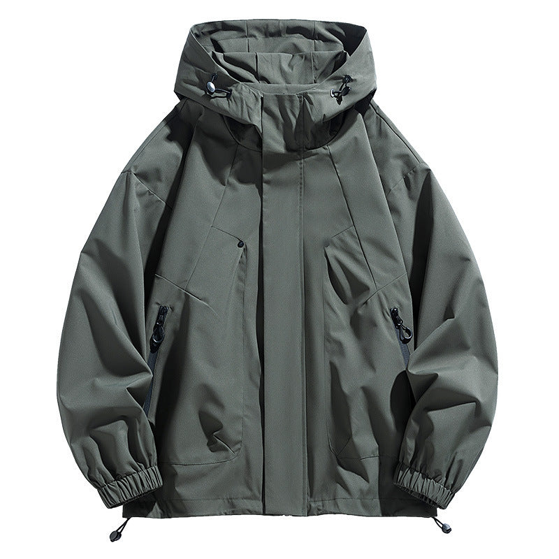 Men's Spring And Autumn Plus Size Hooded Casual Coat