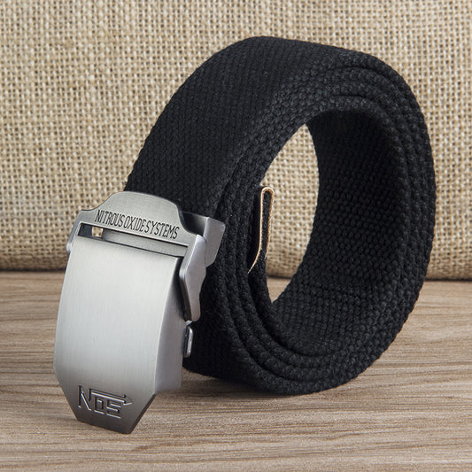 Thickened Outdoor Canvas Men's Leather  Casual Belt