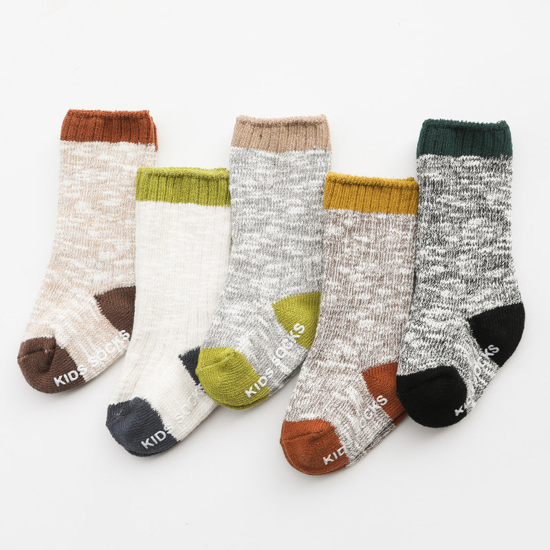 New Double Middle Tube Non-slip Baby Socks Non-slip