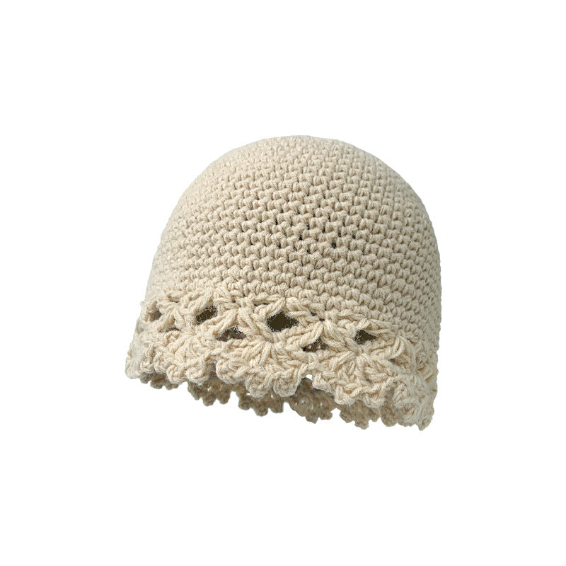 Small Spicy Girls' Wool Hat Warm Keeping Versatile Hollow