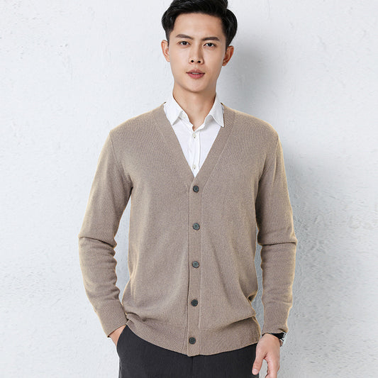 Men's Casual All-Match Long-Sleeve Knitted Jacket