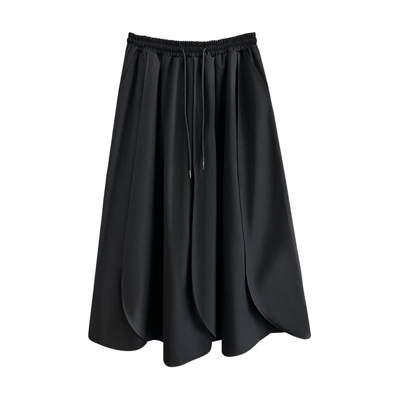 Personality Stitching Temperament Irregular Fluffy High Waist Type A Bud Skirt