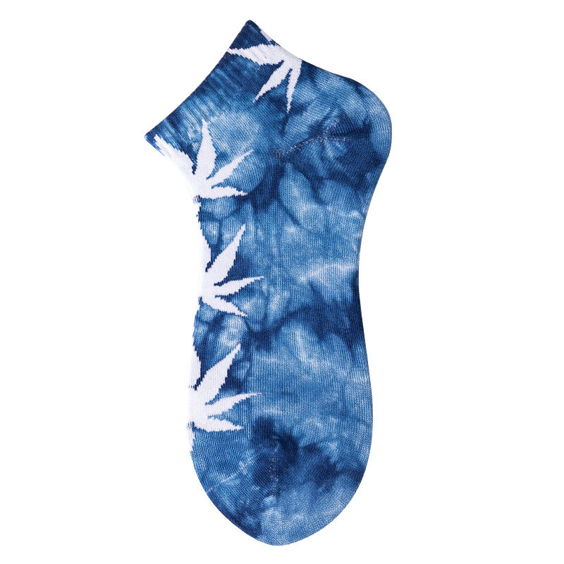 Tie-dye Shallow Cotton Boat Socks