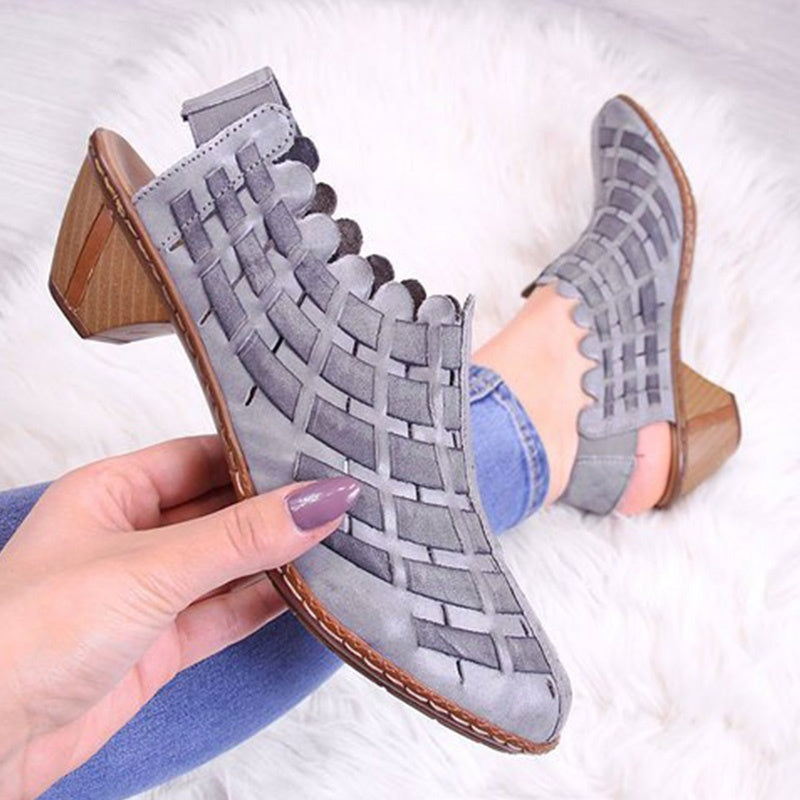 Woven characteristic women's boots