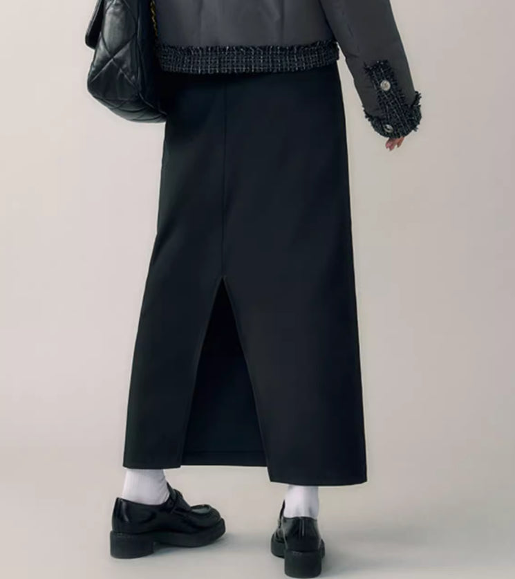 Women's Autumn And Winter Grey Loose A-line Skirt
