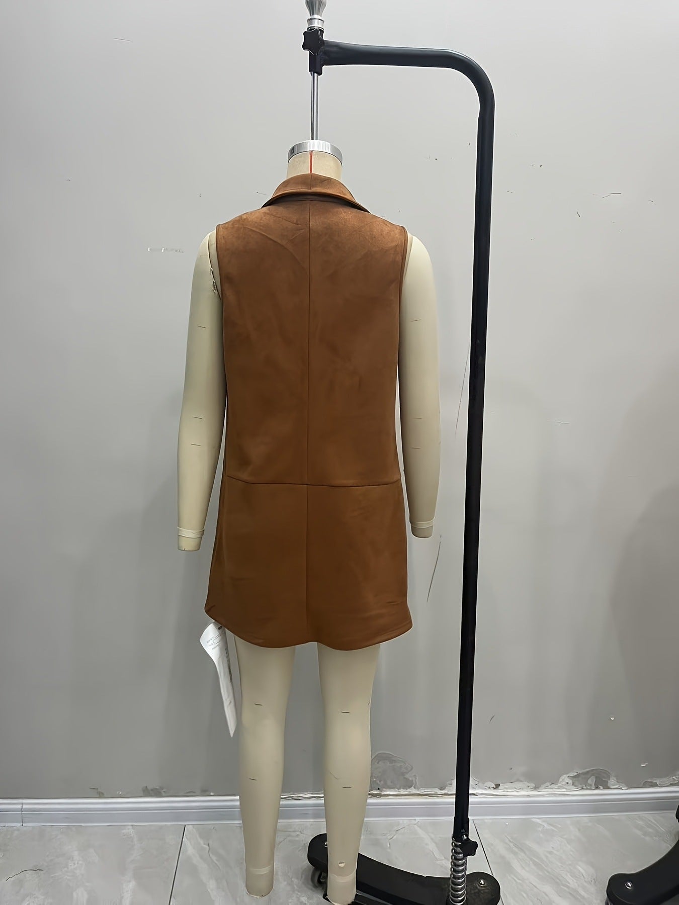 New Shirt-collar Vest Dress For Niche Styles