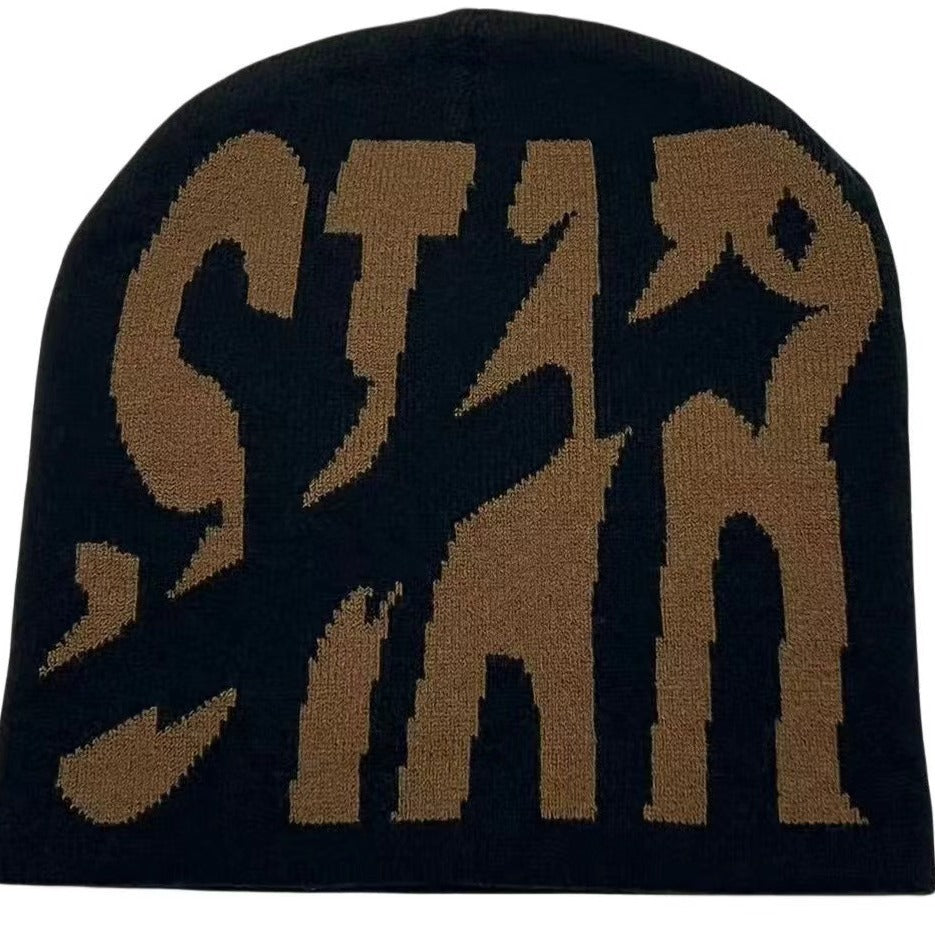 Y2g Knitted Hat Letter STAR Same Style