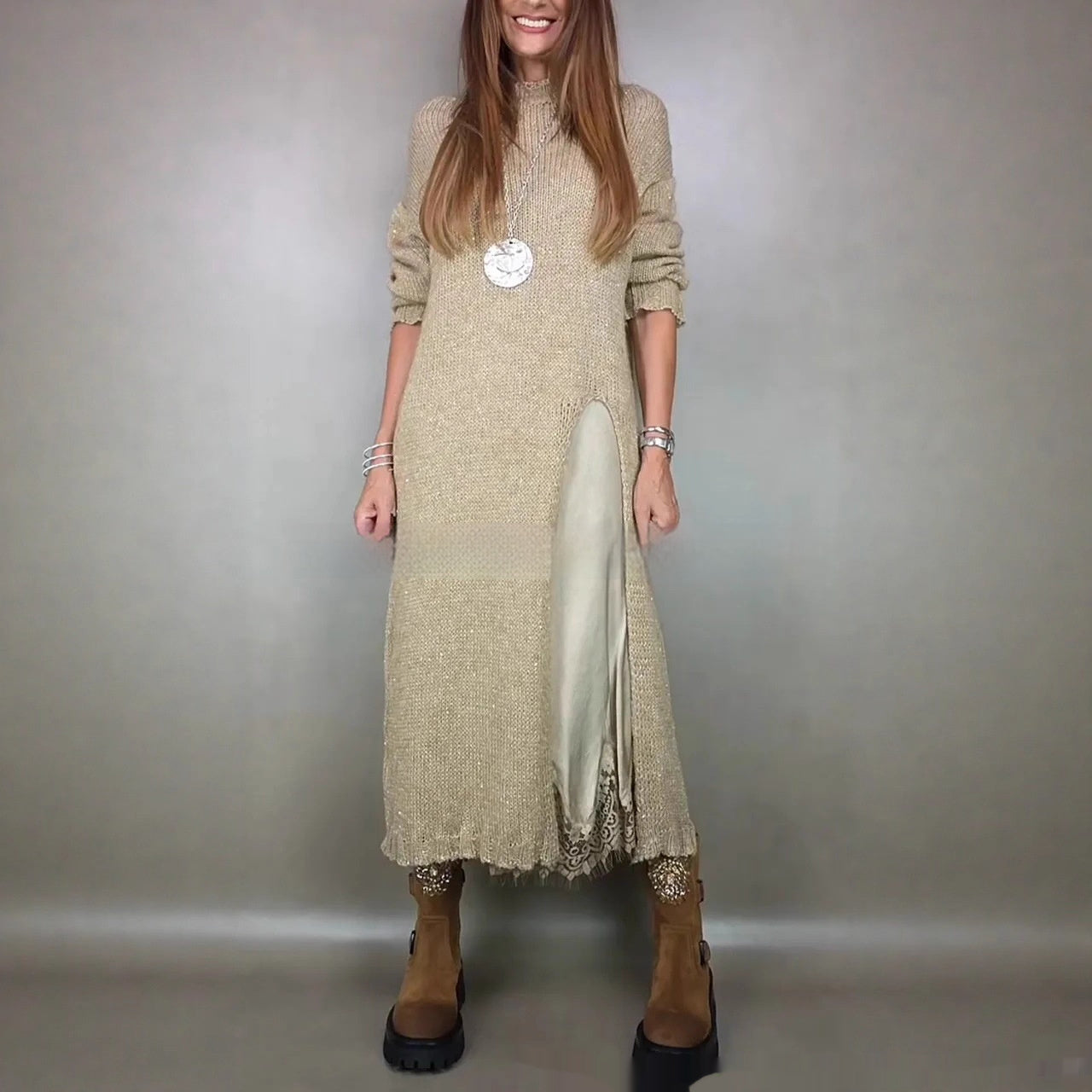 Women's Suspender Dress Woolen Skirt Suit