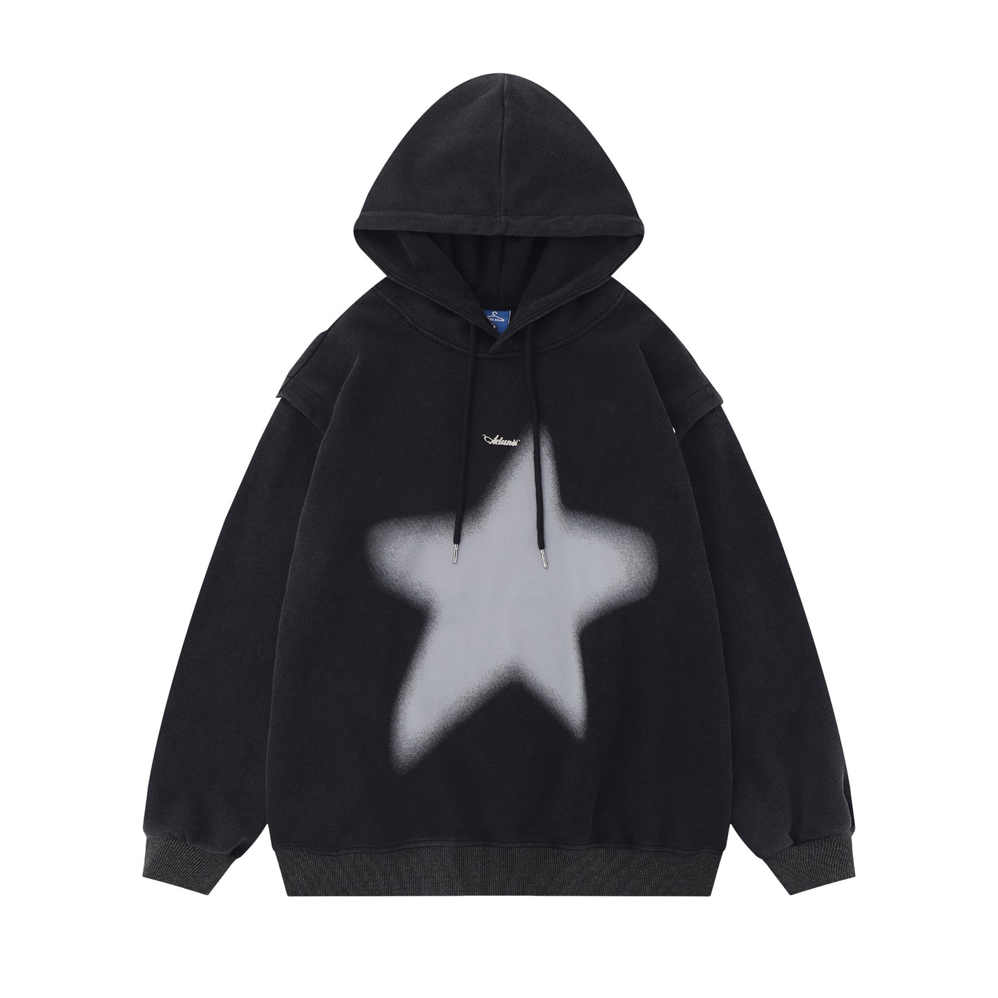 American-style XINGX Printed Distressed Detachable Sweater Autumn Couple Loose Top