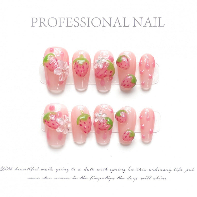 Nail Art Spring Little Flowers Summer Vibe Wearable Fake Nails