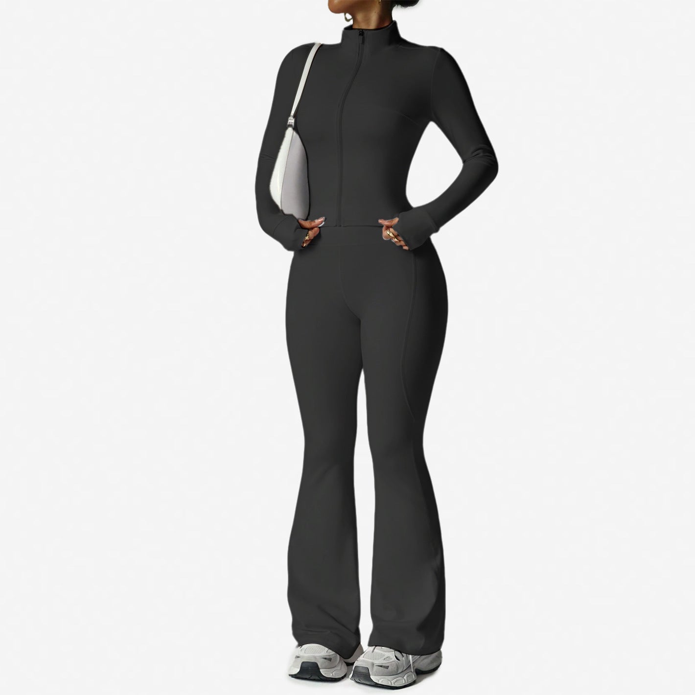 Zipper Nude-Feel Yoga Suit Women's