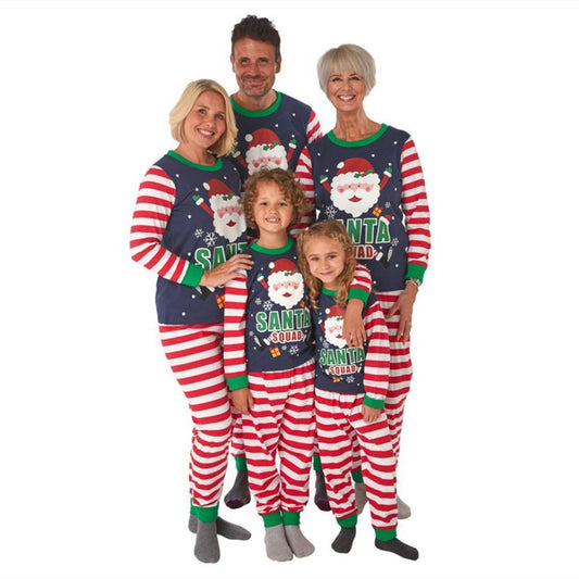Santa Printed Home Wear Pajamas Parent-child Wear
