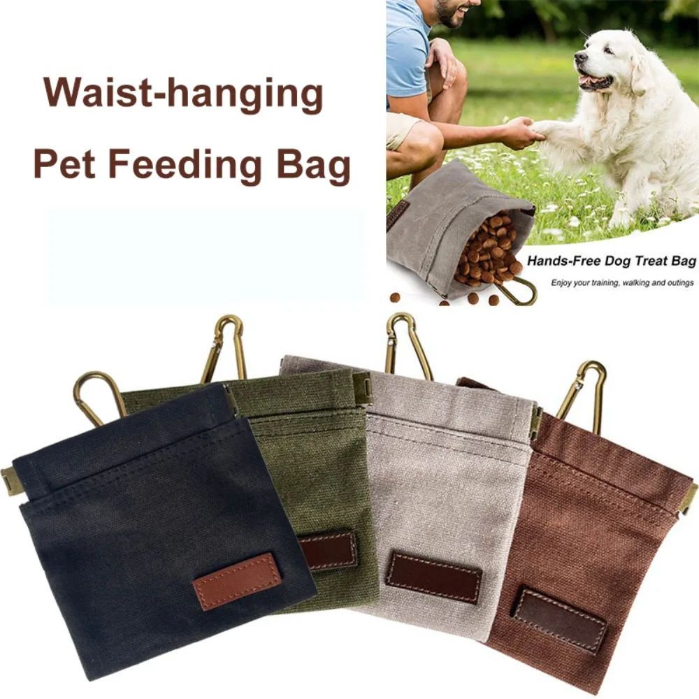 Portable Dog Training Snack Bag Oil Resistance Durable Dog Treat Pouch With Carabiner Food Dispenser Bag
