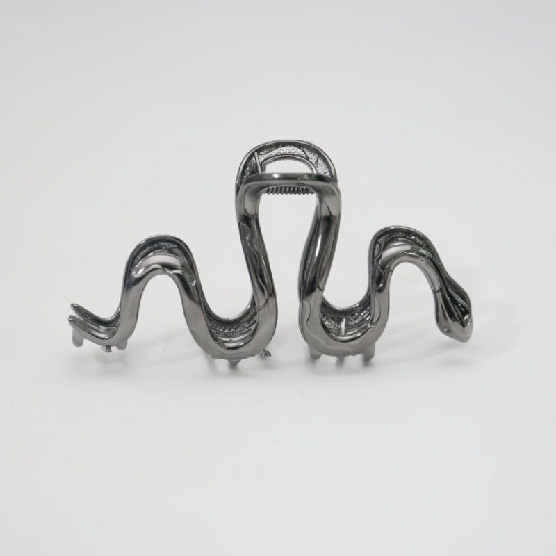 Slytherin Serpentine Metal Silver Barrettes