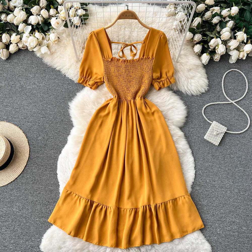 French-style Vintage Platycodon Fairy Dress New Gentle Summer Design