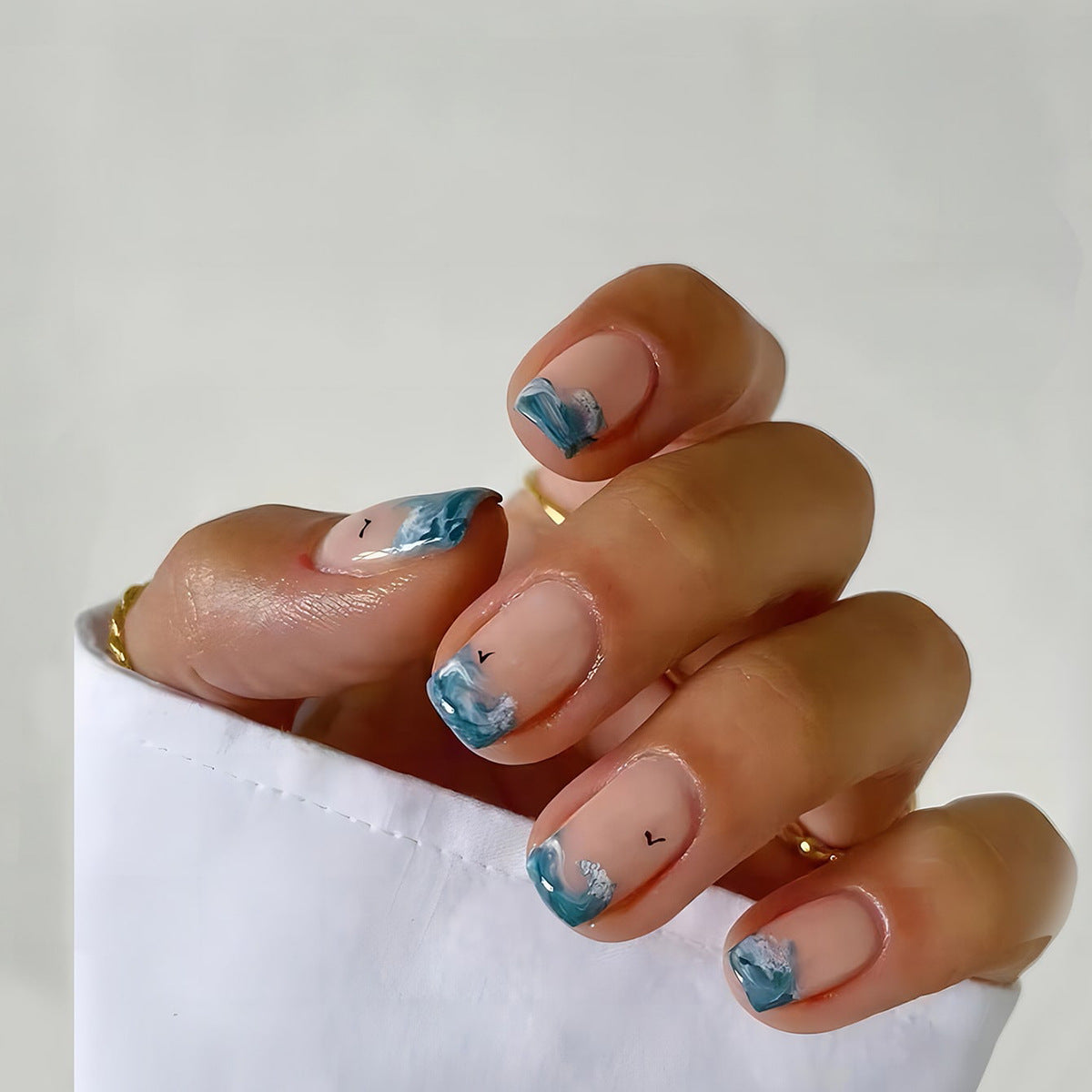 Women's European, American And French Style Pieces Fake Nail Patch