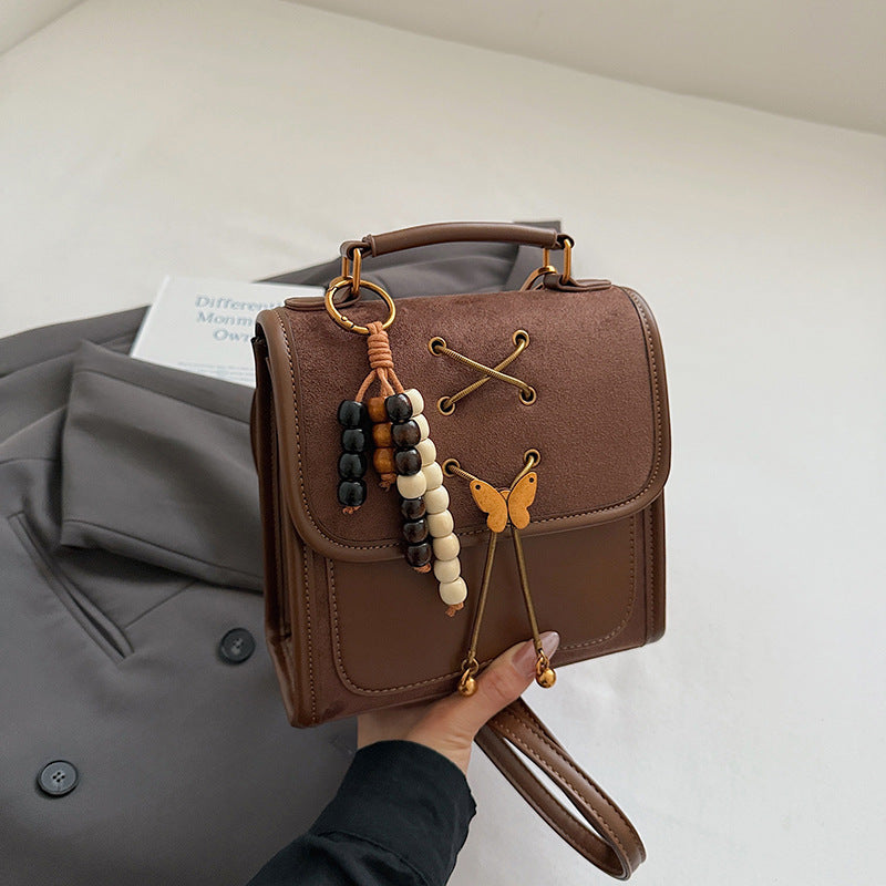 Textured Crossbody Commuter Backpack For Students