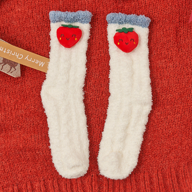 Coral Socks For Children In Autumn And Winter