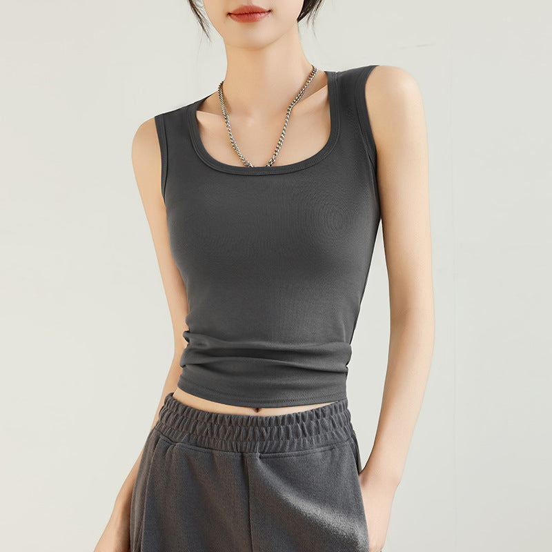 Pure Cotton Camisole Women's Inner Wide Shoulder Bottoming Top